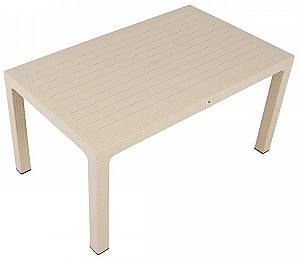 Masa de gradina Sonmez Elit Rattan 90x150 Bej