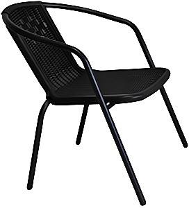 Scaun terasa Sonmez Littlerock Rattan Black