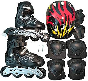 Роликовые коньки Oushen 9087 Black-M