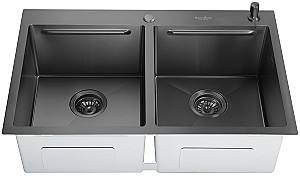 Кухонная мойка SanDonna HD7850 двойная Черный