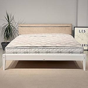 Кровать MobiCasa L-258 160x200 Белый / Topaz 06 (Бежевый)
