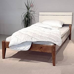 Кровать MobiCasa L-158 90x200 Карамель / Alpaca 02 (Белый)