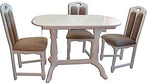 Стол Viitorul Ov. Extensibila 160x70 см Белый