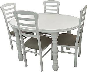 Стол Viitorul Ovala Ext. 240x100 см Белый