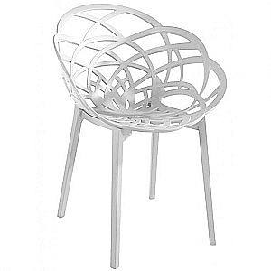 Scaun Papatya Flora White/White