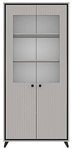 Шкаф витрина Yasen Тина 2Д Кашемир (Бежевый) / Черный