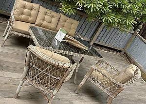 Set mobila de gradina Sunyard Polo (triplu) Bej