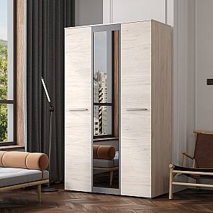 Dulap Yasen Bari 3D1O Hykory Rockford Deschis / Grafit Gri