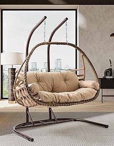 Садовые качели Sunyard Malta Double Brown