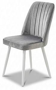 Scaun Kelebek Gold (Velur) Gri-Deschis / Alb