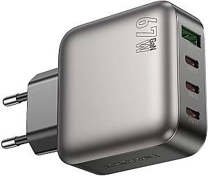 Зарядное устройство для телефона Borofone BAS57A Absolute PD67W(3C1A) charger(EU)