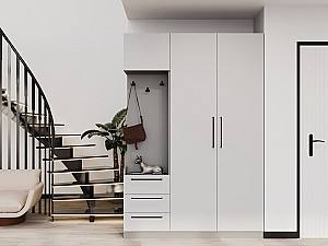 Прихожая Bayro Serenity 150x220x51.8 Левый Угол / 3 ящика / Мокрый Асфальт