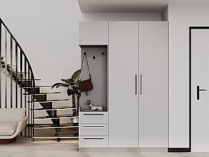 Прихожая Bayro Serenity угловой левый Светло-серый