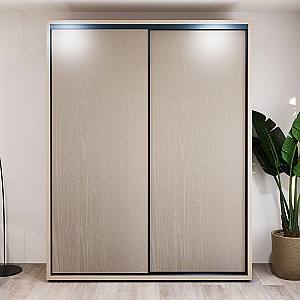 Шкаф-купе Bayro Murano 180x230x60 Серый Камень