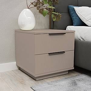 Noptiera Bayro Napoli 50x50x50 cm Positano Piatra Gri