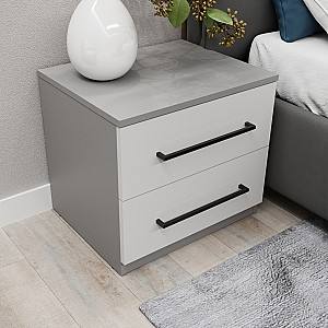 Noptiera Bayro Serenity 55x50x45 cm Gri Asfalt / Gri