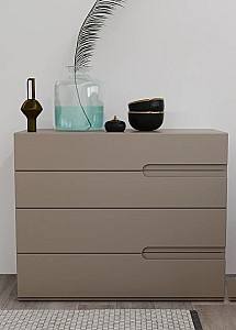 Comoda Bayro Modena Sorento 100x81x45 cm Piatra Gri