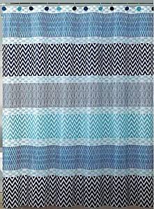 Perdea de baie Hydro-S Blue ocean 180x180 Blue/Grey