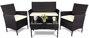 Set mobila de gradina GardenLine SAD1408 Maro/Crem