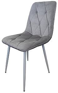 Scaun Kroll DC2-007 Velur Light Grey(Gri Deschis)/White(Alb)