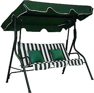 Садовые качели Waltz RODOS Зелёный с белыми полосками