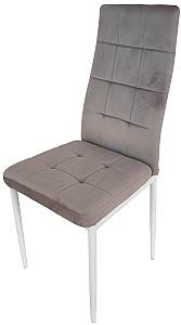 Scaun Kroll DC2-001 Lux Light Grey Velvet/White