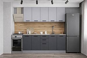 Set mobila bucatarie Alcantara 2 m Gri Deschis / Gri Inchis