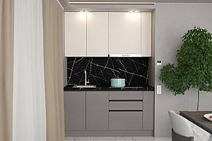 Кухонный гарнитур ArtFlame Gola 1.6 м Cream(Бежевый)/Stone Grey(Серый)