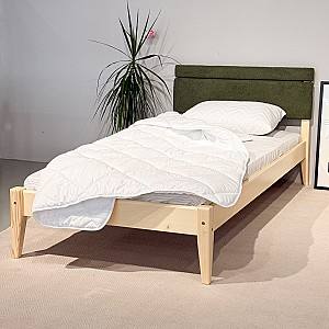 Кровать MobiCasa L-158 90x200 Натуральный / Alpaca 37 (Зеленый)