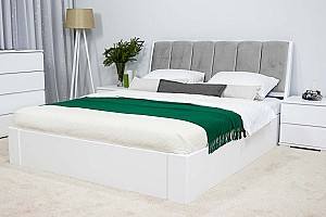 Кровать MobiCasa Malmo (с механизмом) 160x200 Белый / Magic Velvet 2218 (Серый)