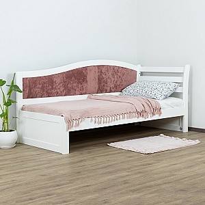 Pat MobiCasa Rapunzel 90x200 (drept) Alb / Magic Velvet 2258 (Roz-Maro)