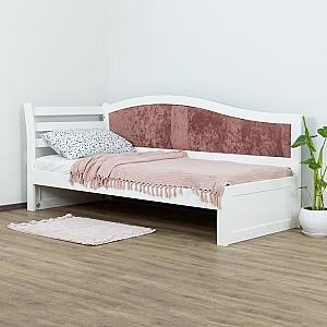 Pat MobiCasa Rapunzel 90x200 (stanga) Alb / Magic Velvet 2258 (Roz-Maro)