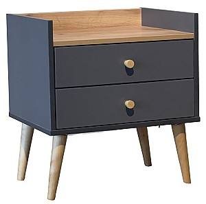 Noptiera MobiCasa 2 Asgard Stejar Kraft Auriu/Grafit