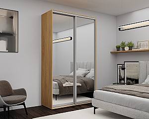 Шкаф-купе Nex Home Зеркало Сонома (Бежевый) 140x60x220 см