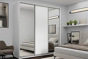 Шкаф-купе Nex Home 2 Зеркало + 1 ДПС Белый 240x60x240 см