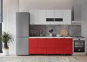 Set mobila bucatarie ML Mobila AGT 2 m White/Red