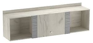 Полка на стену ML Mobila Гамма №18 1600 Дуб Крафт Белый/Серый