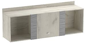 Полка на стену ML Mobila Гамма №17 1300 Дуб Крафт Белый/Серый