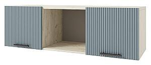 Полка на стену ML Mobila Вельвет №5 1500 Дуб Крафт Белый/Лагуна Софт