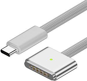 USB-кабель HELMET Cable Nylon Type-C to MagSafe 3 2m Silver