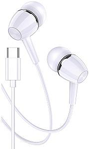 Casti Ksiga Type-C with Mic Jiaxuan KSC-1296 White