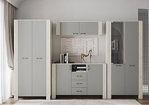 Living ML Mobila Vega Nr.4 Stejar Kraft Alb/Gri