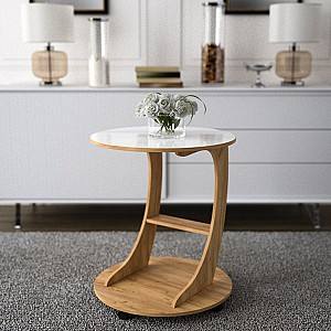 Masuta de cafea, reviste ML Mobila ML-1 Stejar Auriu/Alb