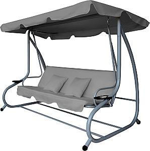 Садовые качели Chomik 210х120х170 см (с функцией шезлонга) KRE9771 Серый