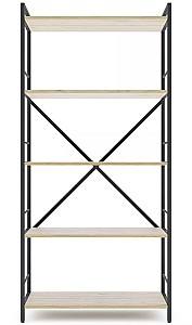 Стеллаж Nex Loft Антрацит (Серый)/Дуб Артизан (Коричневый) 5 полок