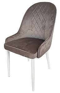 Scaun Kroll DC2-003 Light Grey Velvet/White