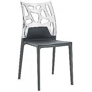 Стул Papatya Ego-Rock Clear/Anthracite