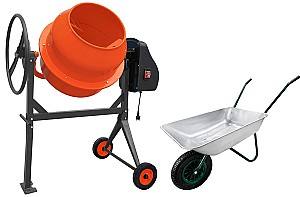 Betoniera TECHNOWORKER set 140 L (Motor cupru) + Roaba LUMAG 85 L cadou