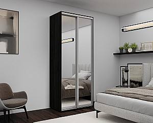 Dulap-cupe Nex Home Oglinda Carbon (Negru) 100x60x220 cm