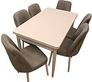 Set de masa si scaune Kelebek ES-1114 (6 scaune)